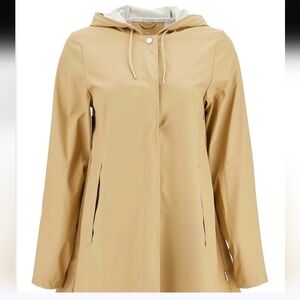 RAINS UNISEX A-LINE JACKET SIZE XL IN BEIGE